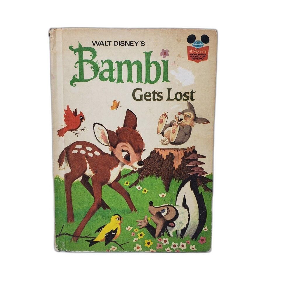 Vintage Walt Disney Bambi Gets Lost Book Albert G Miller Random House Hardcover